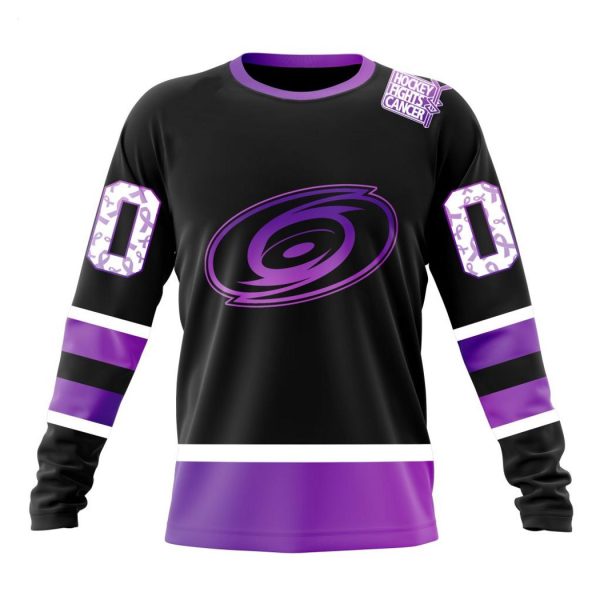 Personalized NHL Carolina Hurricanes Special Black Hockey Fights Cancer Kits T-Shirt