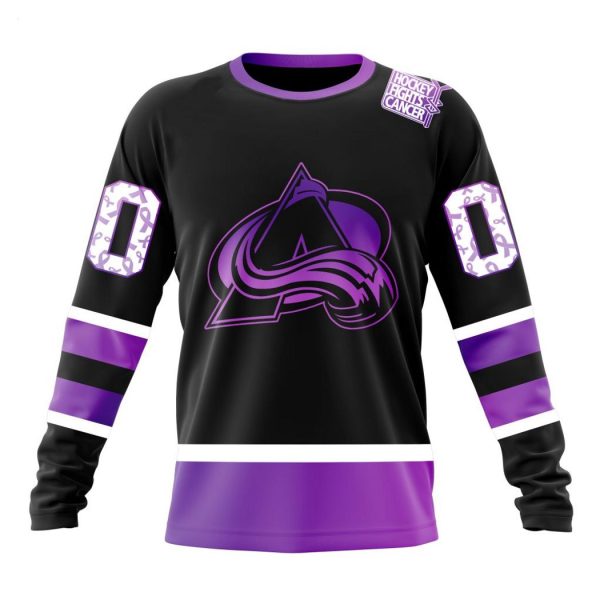 Personalized NHL Colorado Avalanche Special Black Hockey Fights Cancer Kits T-Shirt