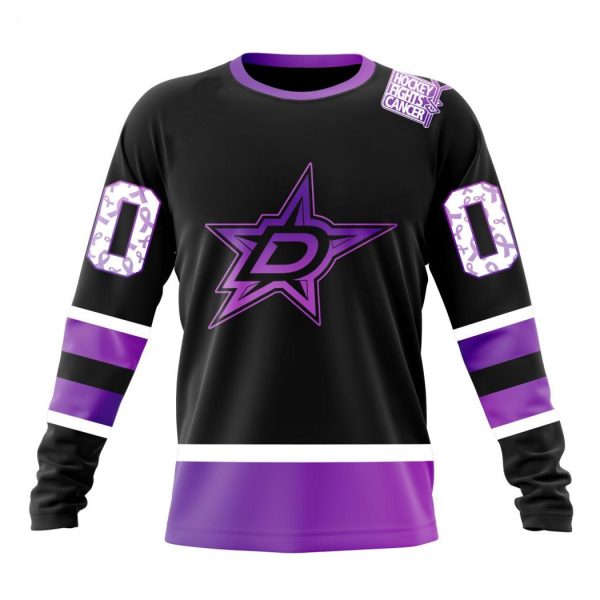 Personalized NHL Dallas Stars Special Black Hockey Fights Cancer Kits T-Shirt