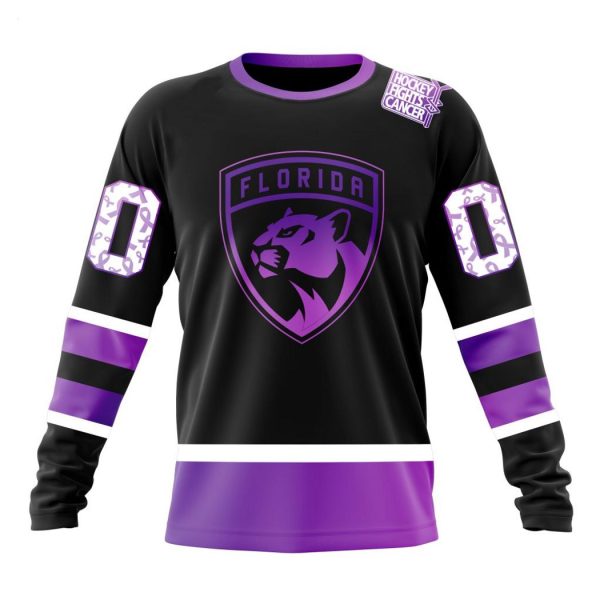 Personalized NHL Florida Panthers Special Black Hockey Fights Cancer Kits T-Shirt