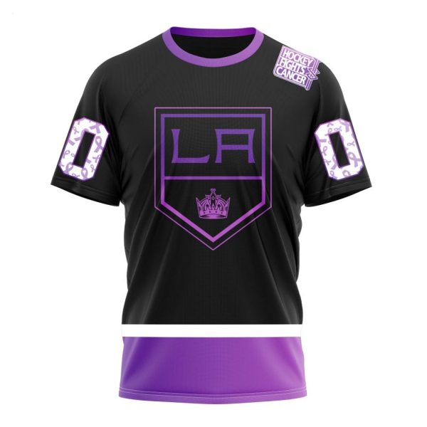 Personalized NHL Los Angeles Kings Special Black Hockey Fights Cancer Kits T-Shirt