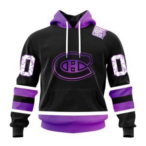 Personalized NHL Montreal Canadiens Special Black Hockey Fights Cancer Kits T-Shirt
