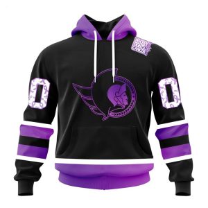 Personalized NHL Ottawa Senators Special Black Hockey Fights Cancer Kits T-Shirt