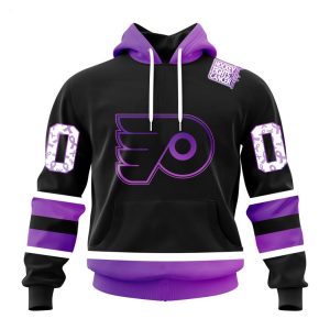 Personalized NHL Philadelphia Flyers Special Black Hockey Fights Cancer Kits T-Shirt