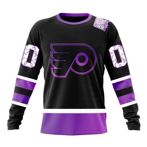 Personalized NHL Philadelphia Flyers Special Black Hockey Fights Cancer Kits T-Shirt