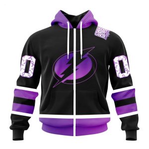 Personalized NHL Tampa Bay Lightning Special Black Hockey Fights Cancer Kits T-Shirt