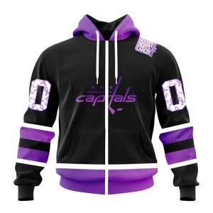 Personalized NHL Washington Capitals Special Black Hockey Fights Cancer Kits T-Shirt