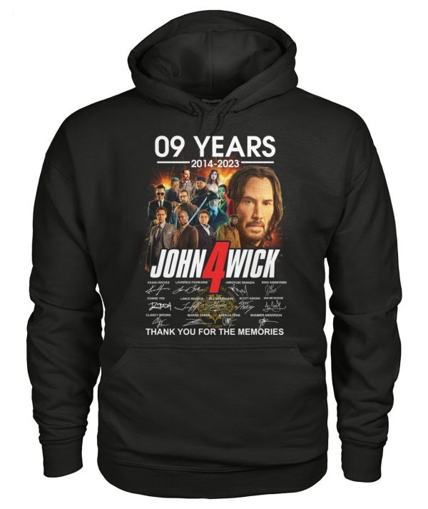 09 Years John Wick Chapter 4 2014 – 2023 Thank You For The Memories T-Shirt