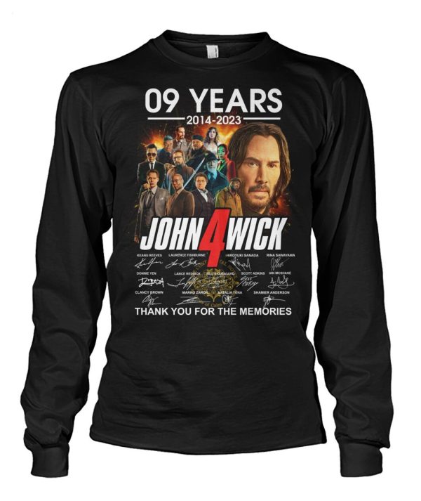 09 Years John Wick Chapter 4 2014 – 2023 Thank You For The Memories T-Shirt