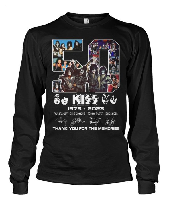 50 Years Of Kiss 1973 – 2023 Paul Stanley And Gene Simmons And Tommy  Thayer And Eric Singer Thank You For The Memories T-Shirt