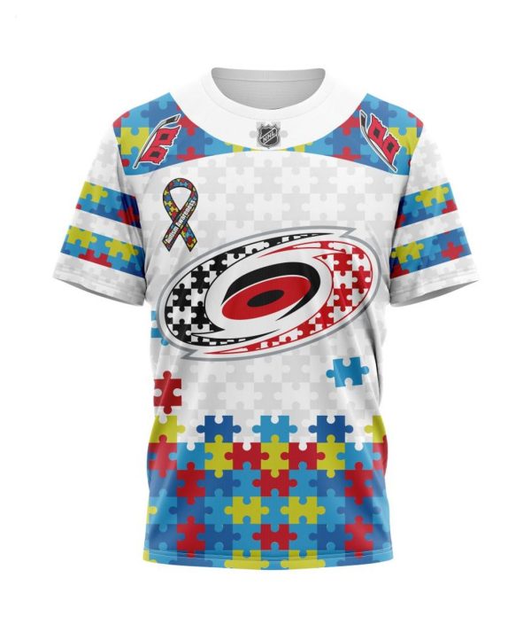 Personalized NHL Carolina Hurricanes Autism Awareness 3D Hoodie