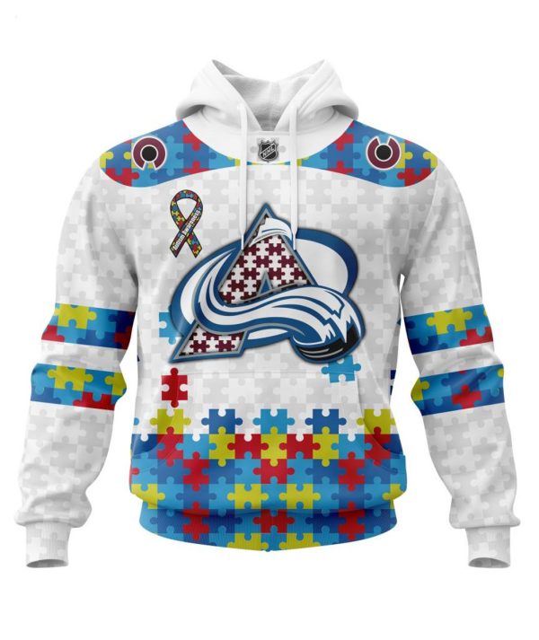 Personalized NHL Colorado Avalanche Autism Awareness 3D Hoodie