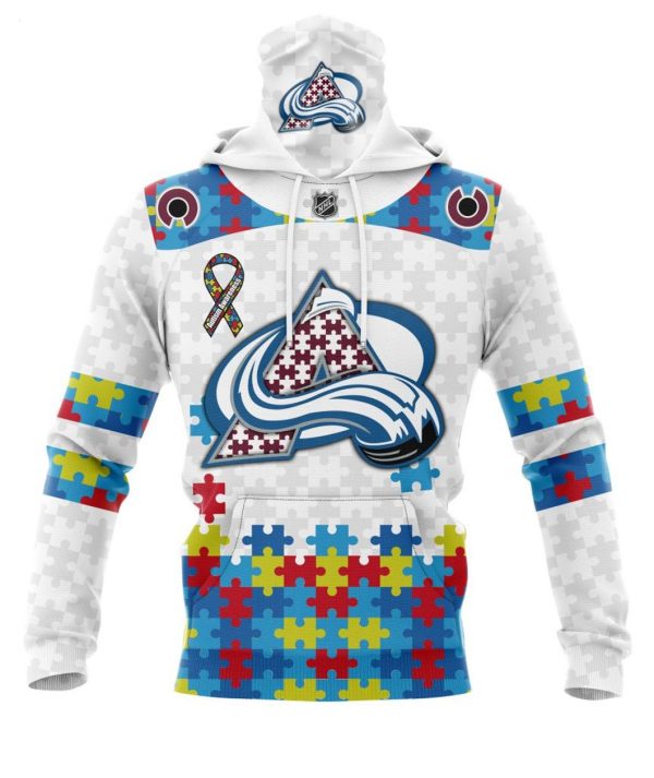 Personalized NHL Colorado Avalanche Autism Awareness 3D Hoodie