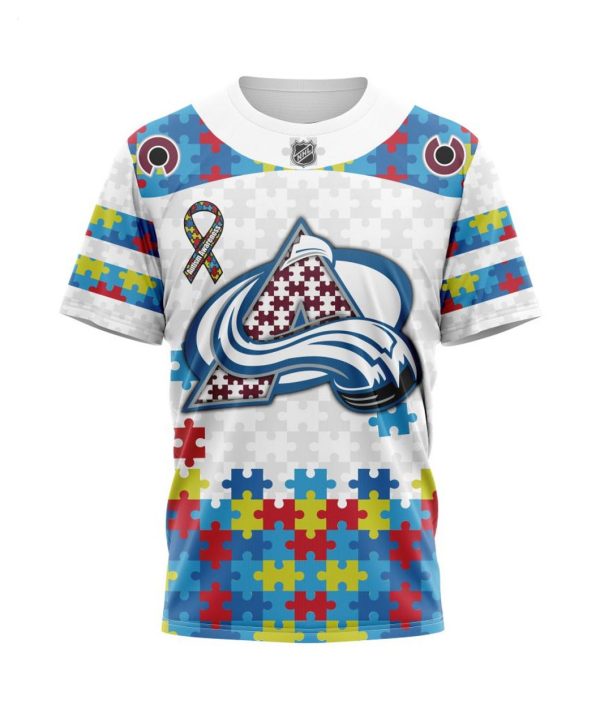 Personalized NHL Colorado Avalanche Autism Awareness 3D Hoodie