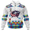 Personalized NHL Colorado Avalanche Autism Awareness 3D Hoodie