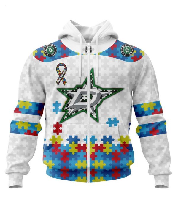 Personalized NHL Dallas Stars Autism Awareness 3D Hoodie