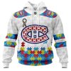 Personalized NHL Nashville Predators Autism Awareness 3D Hoodie