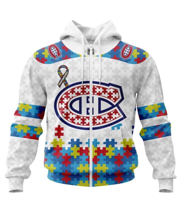 Personalized NHL Montreal Canadiens Autism Awareness 3D Hoodie