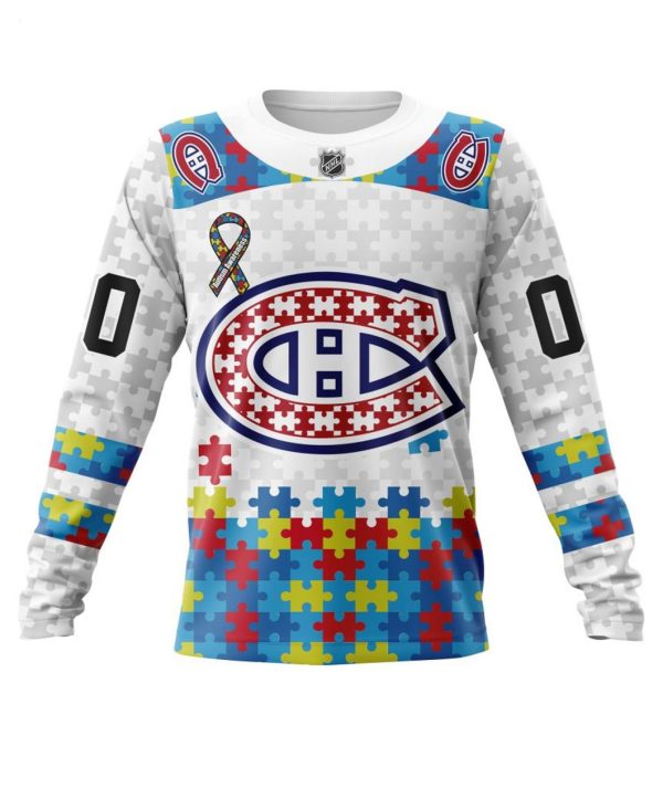 Personalized NHL Montreal Canadiens Autism Awareness 3D Hoodie