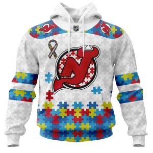 Personalized NHL New Jersey Devils Autism Awareness 3D Hoodie