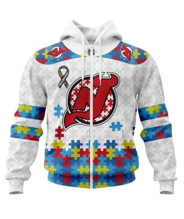 Personalized NHL New Jersey Devils Autism Awareness 3D Hoodie