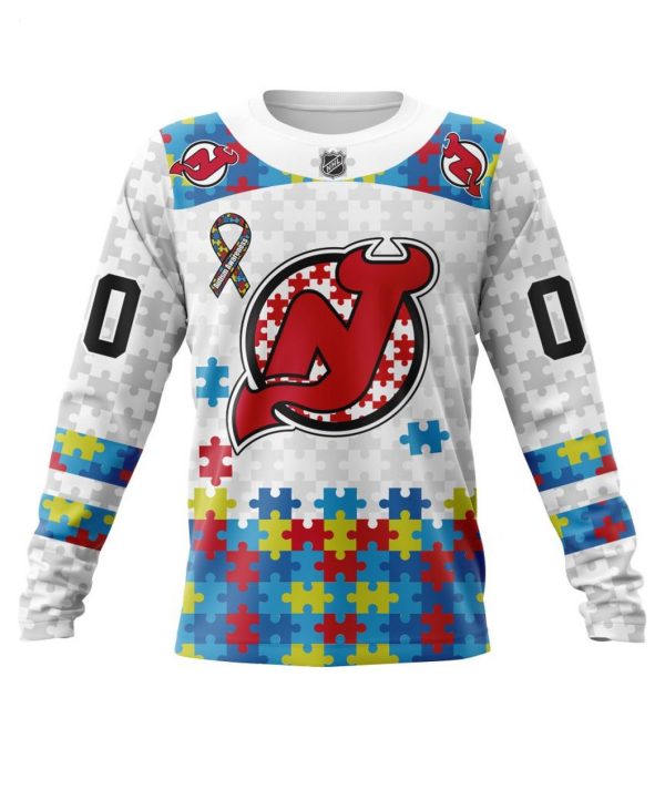 Personalized NHL New Jersey Devils Autism Awareness 3D Hoodie