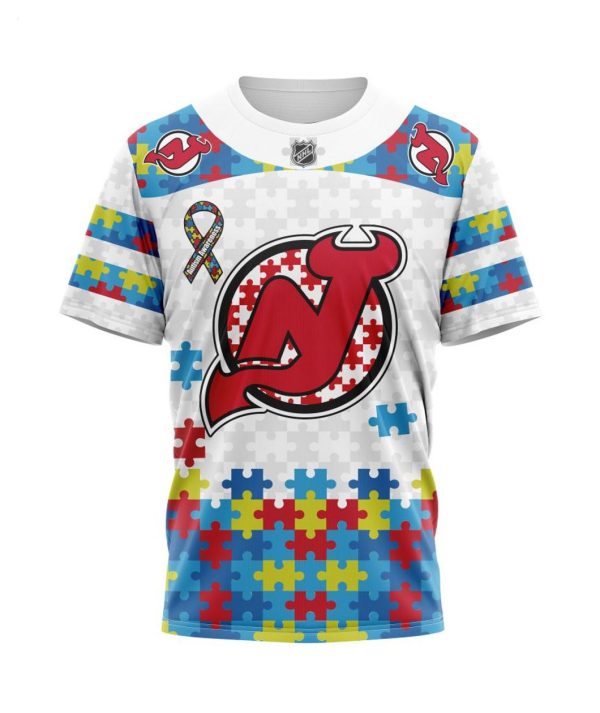 Personalized NHL New Jersey Devils Autism Awareness 3D Hoodie