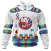 Personalized NHL New York Rangers Autism Awareness 3D Hoodie