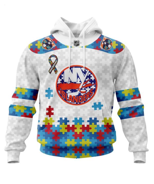 Personalized NHL New York Islanders Autism Awareness 3D Hoodie