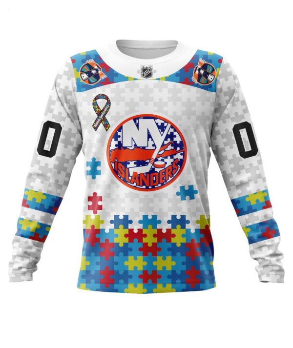 Personalized NHL New York Islanders Autism Awareness 3D Hoodie