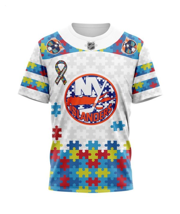 Personalized NHL New York Islanders Autism Awareness 3D Hoodie