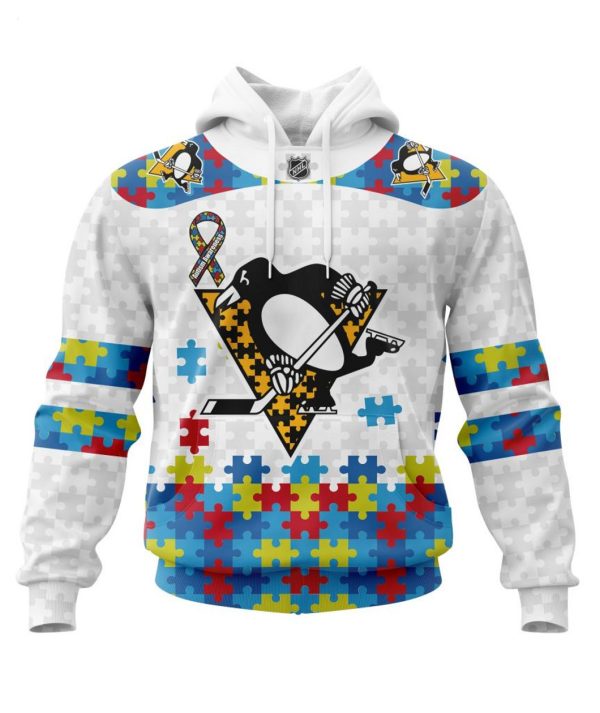 Personalized NHL Pittsburgh Penguins Autism Awareness 3D Hoodie