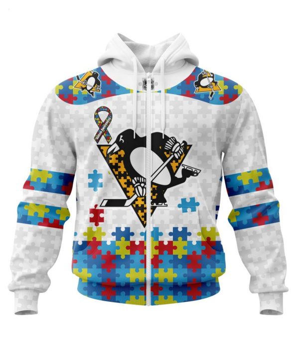 Personalized NHL Pittsburgh Penguins Autism Awareness 3D Hoodie