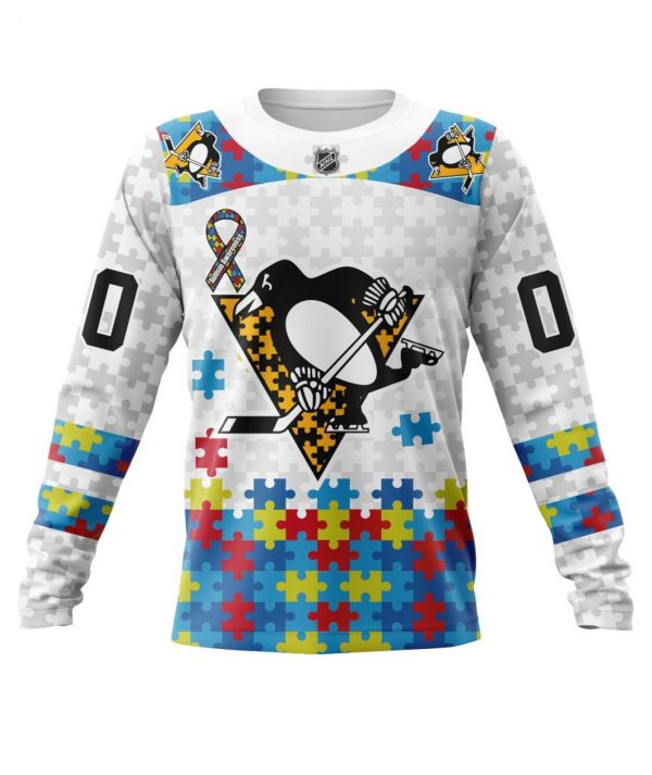 Personalized NHL Pittsburgh Penguins Autism Awareness 3D Hoodie