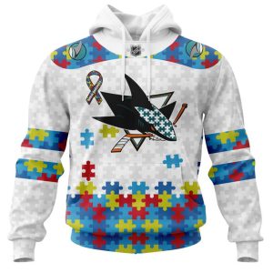 Personalized NHL San Jose Sharks Autism Awareness 3D Hoodie
