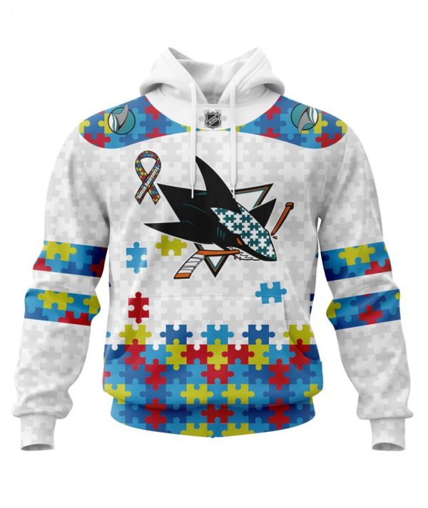 Personalized NHL San Jose Sharks Autism Awareness 3D Hoodie