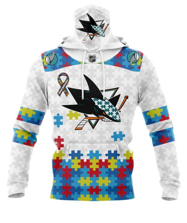 Personalized NHL San Jose Sharks Autism Awareness 3D Hoodie