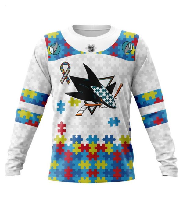 Personalized NHL San Jose Sharks Autism Awareness 3D Hoodie