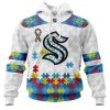 Personalized NHL St. Louis Blues Autism Awareness 3D Hoodie