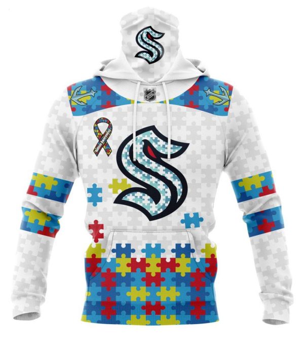 Personalized NHL Seattle Kraken Autism Awareness 3D Hoodie