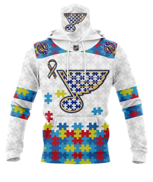 Personalized NHL St. Louis Blues Autism Awareness 3D Hoodie