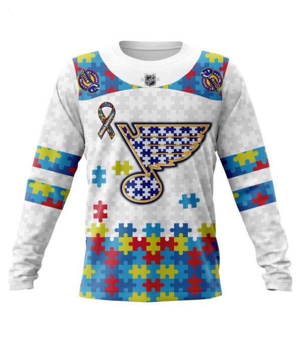 Personalized NHL St. Louis Blues Autism Awareness 3D Hoodie