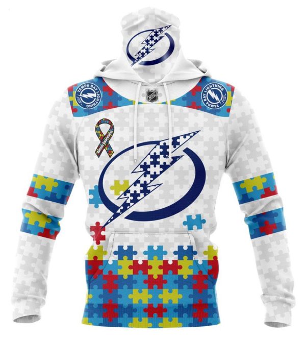 Personalized NHL Tampa Bay Lightning Autism Awareness 3D Hoodie