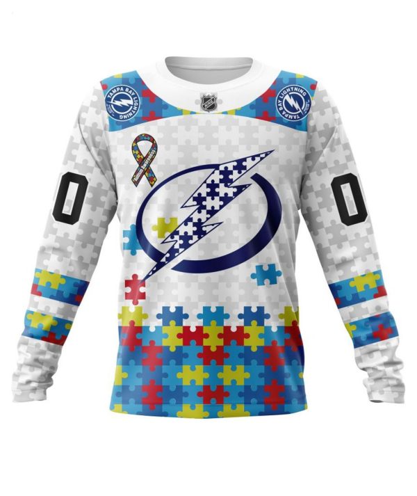 Personalized NHL Tampa Bay Lightning Autism Awareness 3D Hoodie