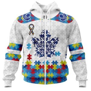 Personalized NHL Toronto Maple Leafs Autism Awareness 3D Hoodie