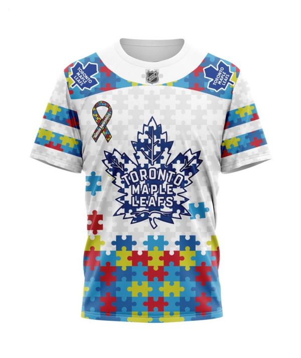 Personalized NHL Toronto Maple Leafs Autism Awareness 3D Hoodie