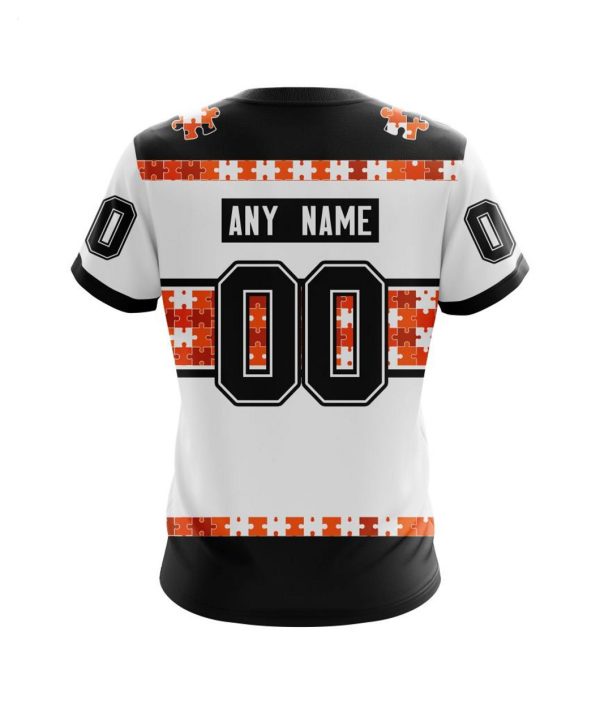 NHL Anaheim Ducks Autism Awareness Custom Name And Number 3D Hoodie