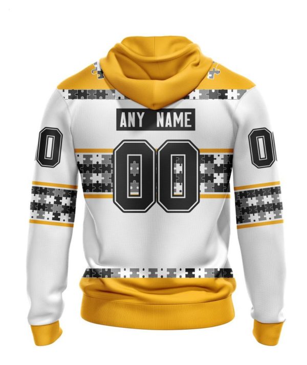 NHL Boston Bruins Autism Awareness Custom Name And Number 3D Hoodie