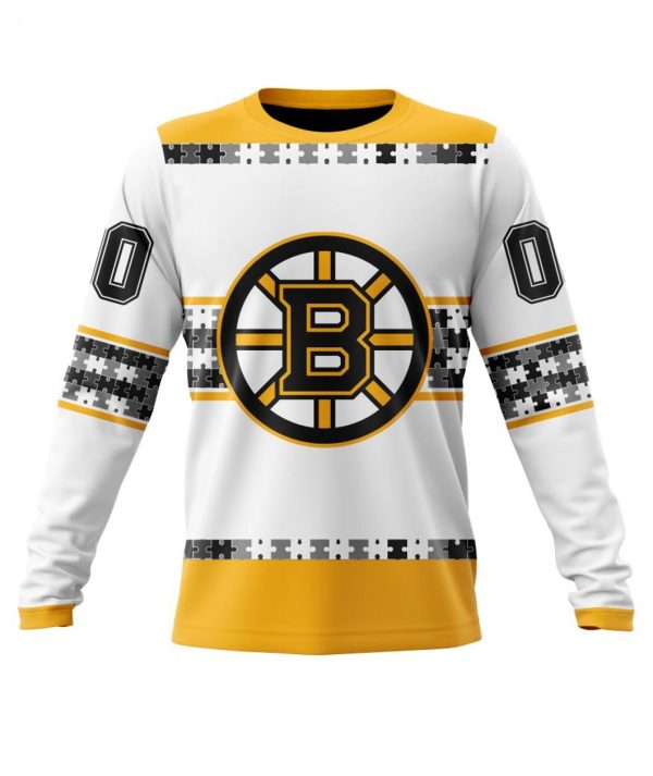 NHL Boston Bruins Autism Awareness Custom Name And Number 3D Hoodie