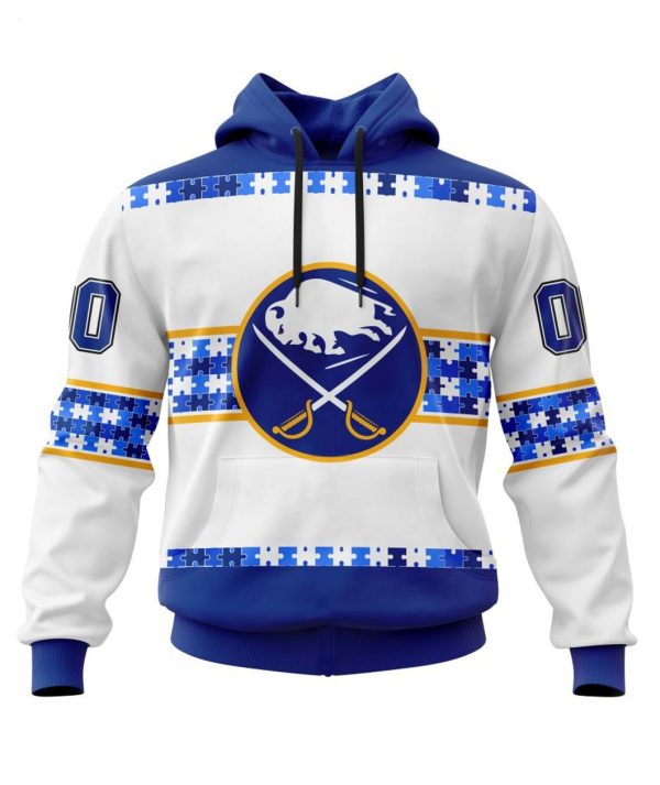 NHL Buffalo Sabres Autism Awareness Custom Name And Number 3D Hoodie